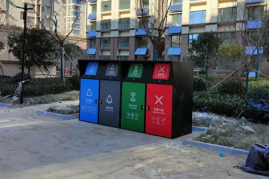 四分类垃圾桶罩，垃圾分类亭